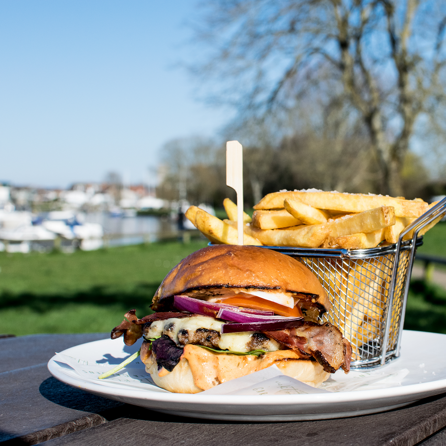 Lunch dishes at Tuckton Tea Gardens